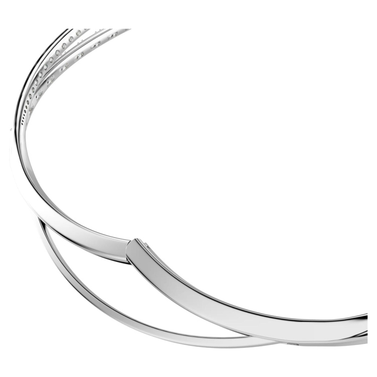 Vienna necklace Mixed cuts, White, Rhodium plated